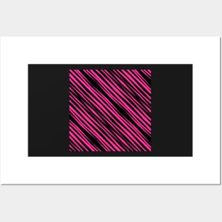 Hot Pink and Black Pattern Posters and Art